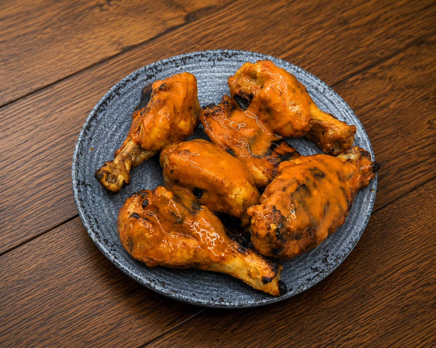 Chicken bone-in wings on a plate